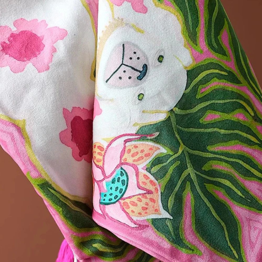 Blush Pink Dog Cushion Cover with Tassels