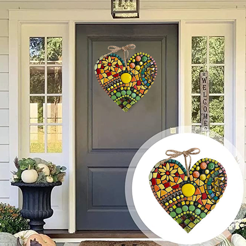Handcrafted Mosaic Heart Garden Decoration