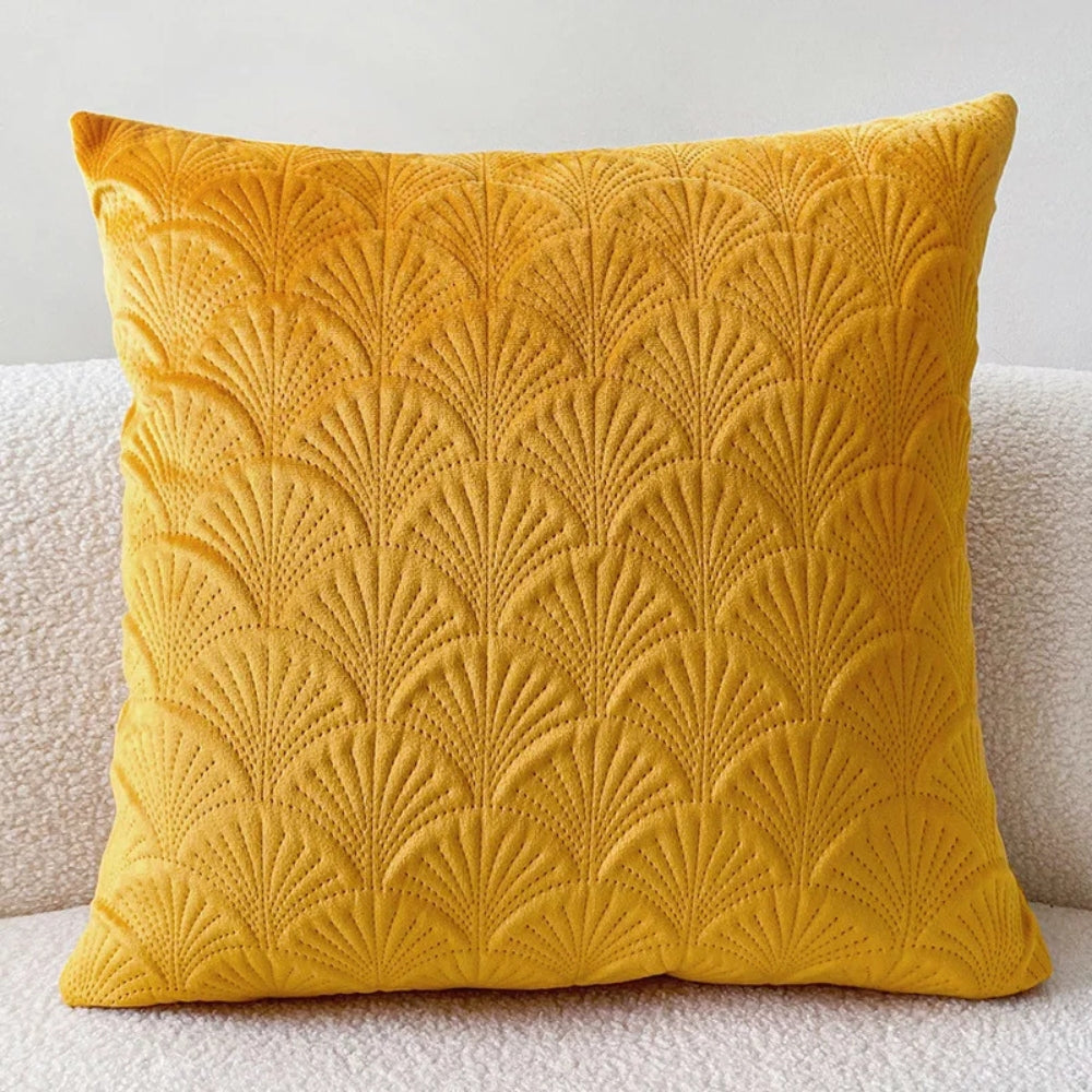 Coastal Velvet Scallop Cushion Cover