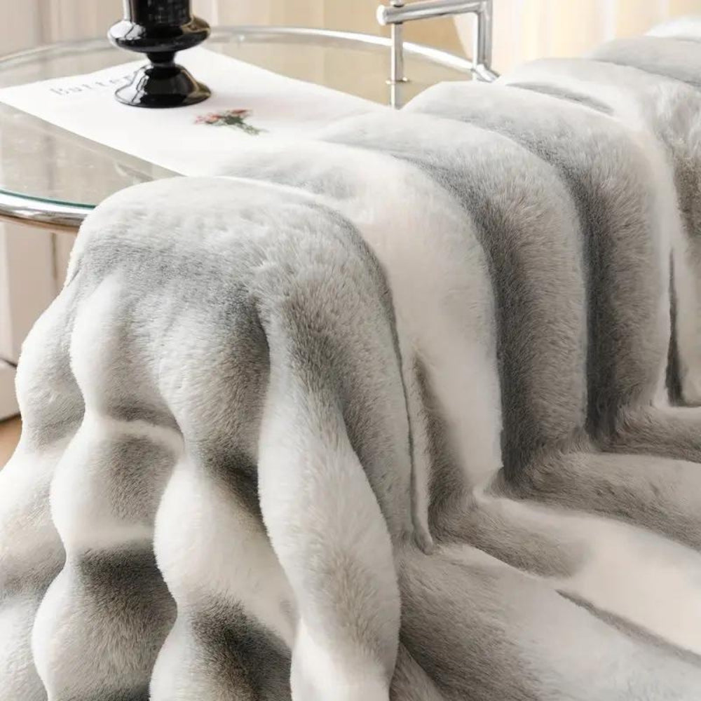 Plush Velvet Faux Fur Sofa Cover