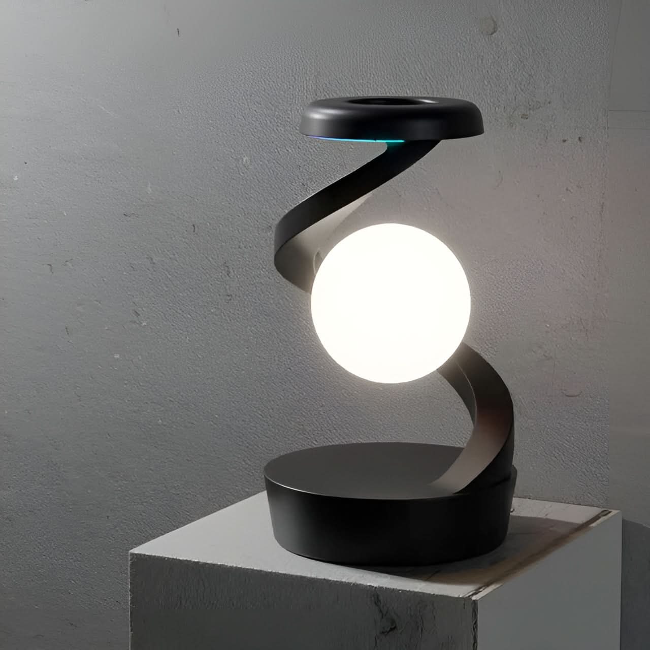 LED Table Lamp with Levitating Light and Wireless Charging