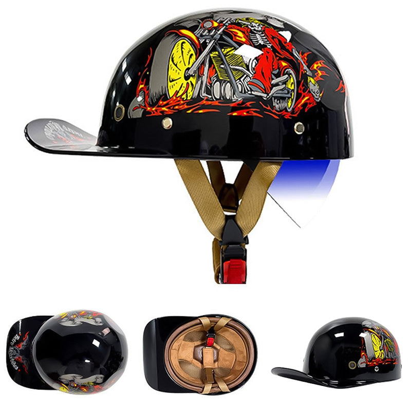 DOT Approved Lightweight Motorcycle Baseball Helmet
