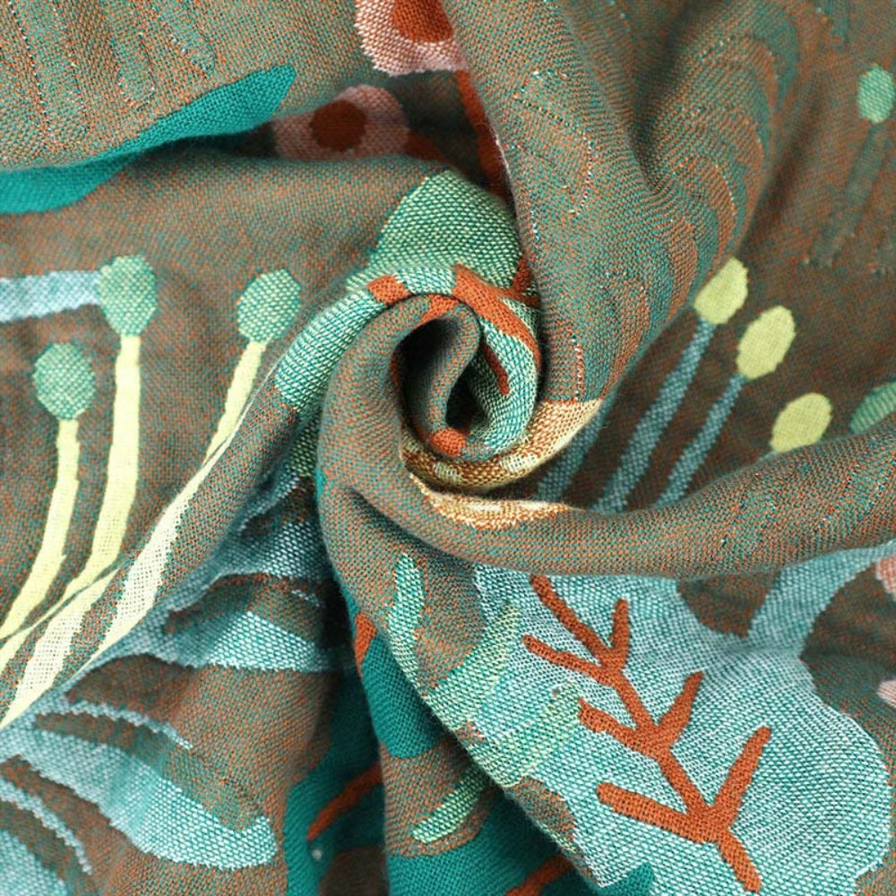 Reversible Cotton Gauze Blanket with Tassel Trim