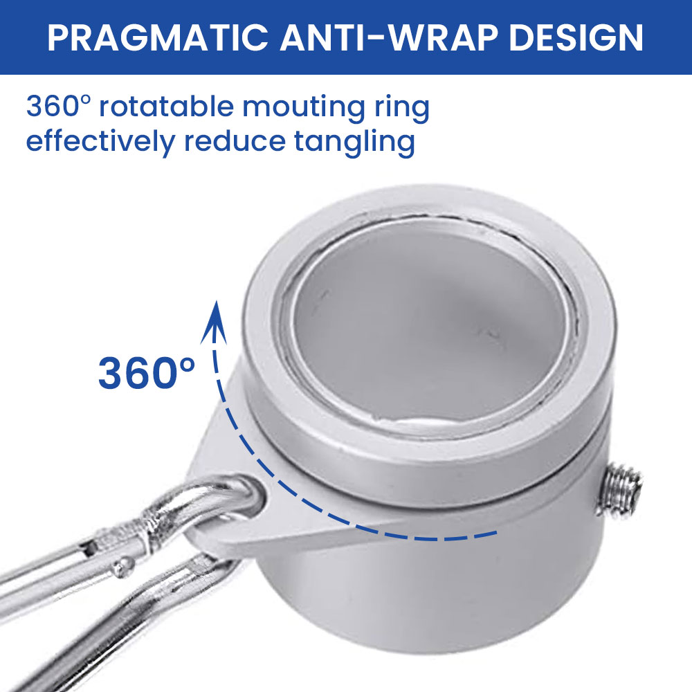 360° Rotating Flag Pole Mounting Rings with Anti-Wrap Design