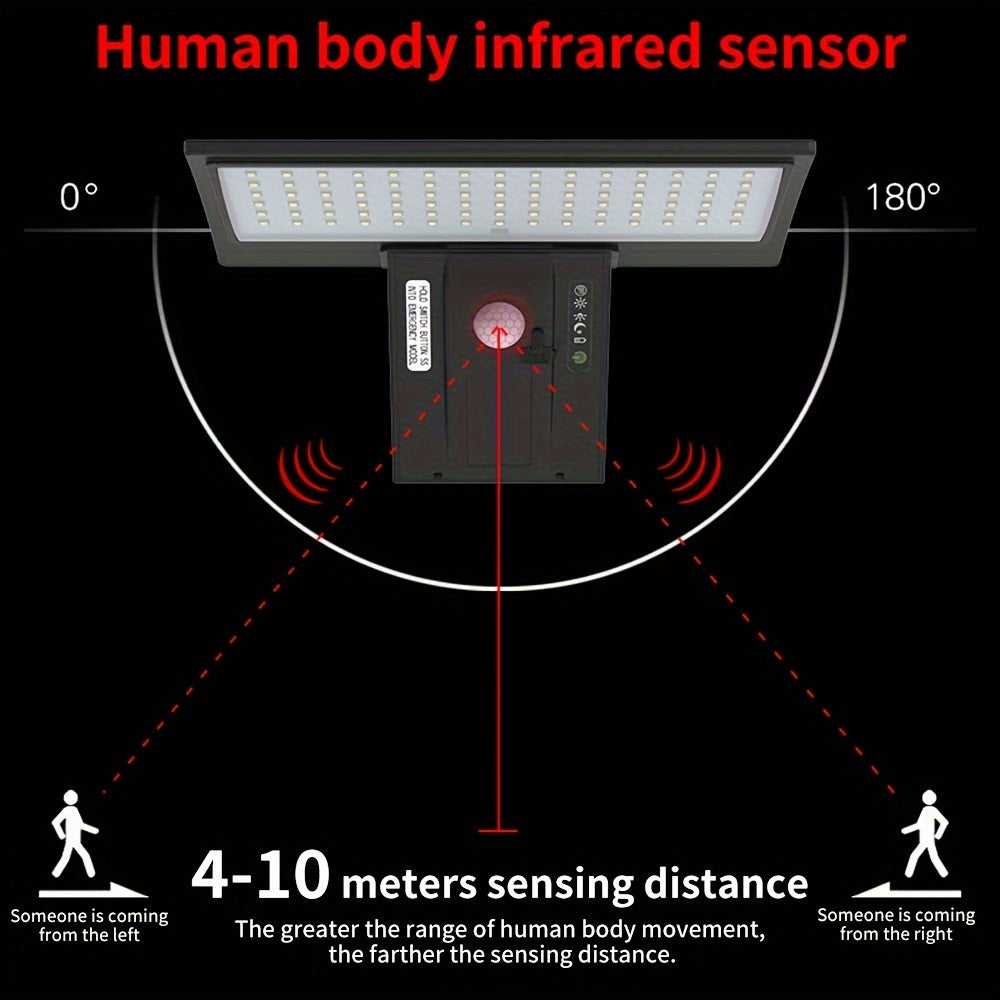 Solar LED Outdoor Motion Sensor Spotlight - 50,000 Hour Lifespan, Waterproof, USB Rechargeable