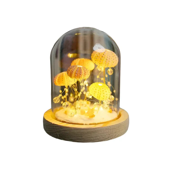 DIY Sea Urchin Nightstand Lamp with Soft Ambient Light