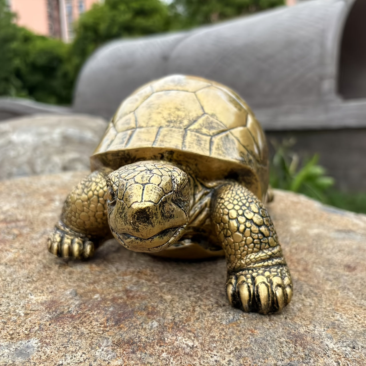 Resin Decorative Turtle Figurine for Garden and Outdoor Spaces
