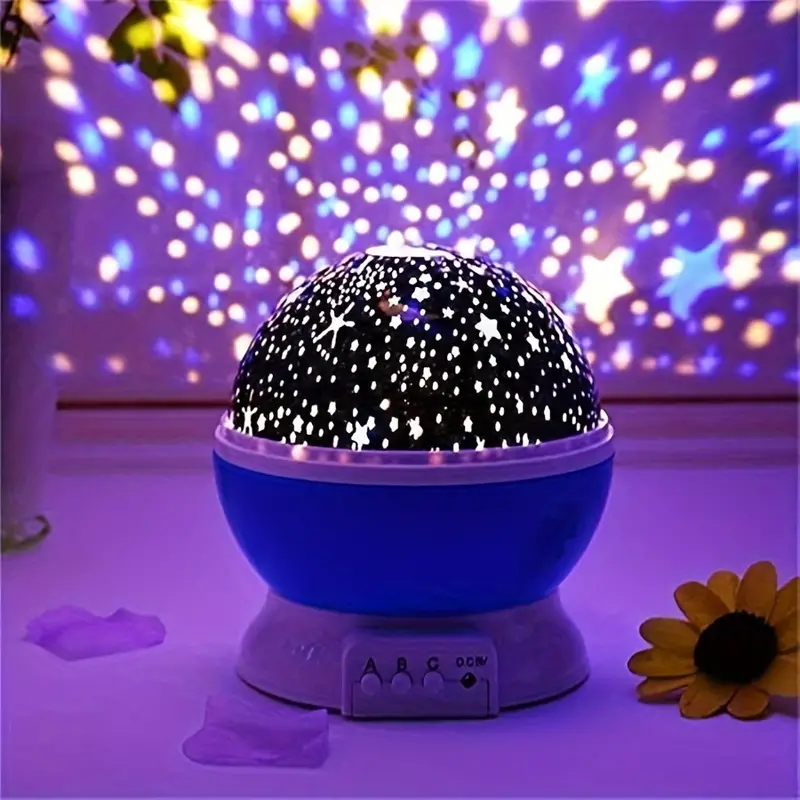Star Projector Night Lamp with Music and Rechargeable Battery