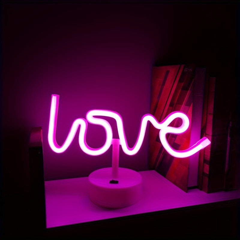 Neon LED Table Lamp for Parties and Romantic Ambiance