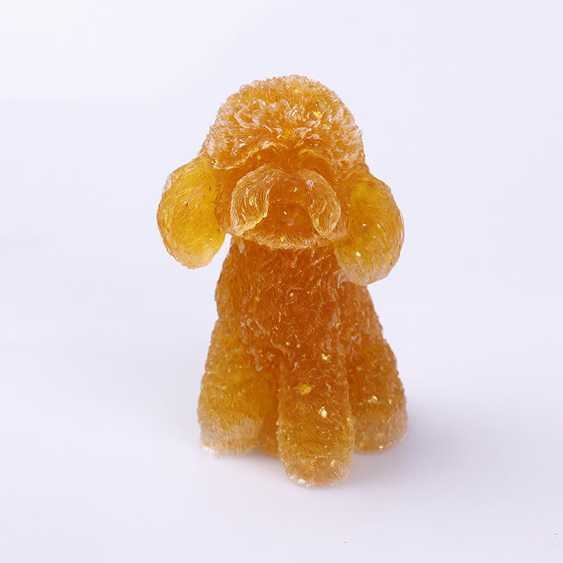 Natural Crystal Poodle Gemstone Ornament
