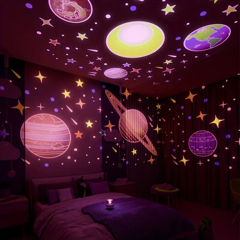 Bunny Ear Star Projector Night Light with Music