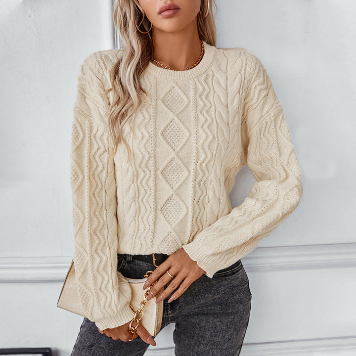 Evelyn | Ladies' Classic Cable Knit Sweater