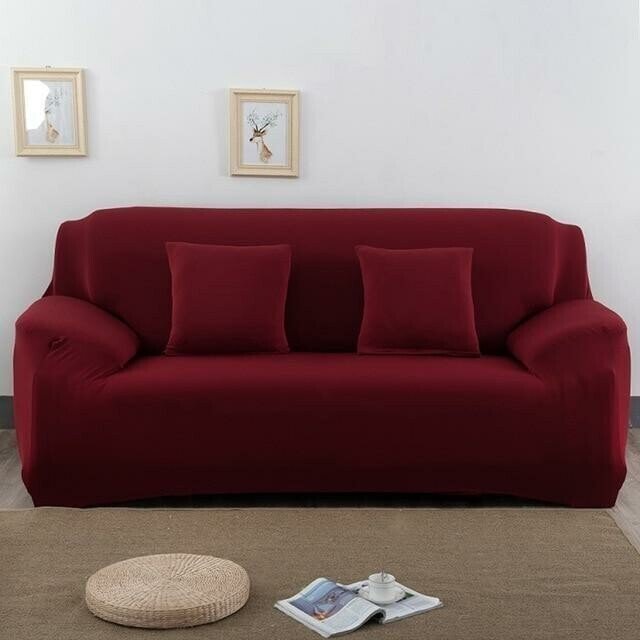 Stretchable Slipcover Sofa Protector in Plain Color