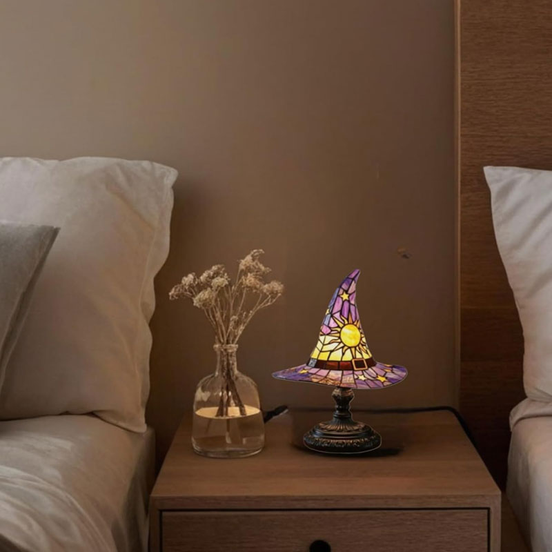 Witch Hat LED Night Light with Warm Glow