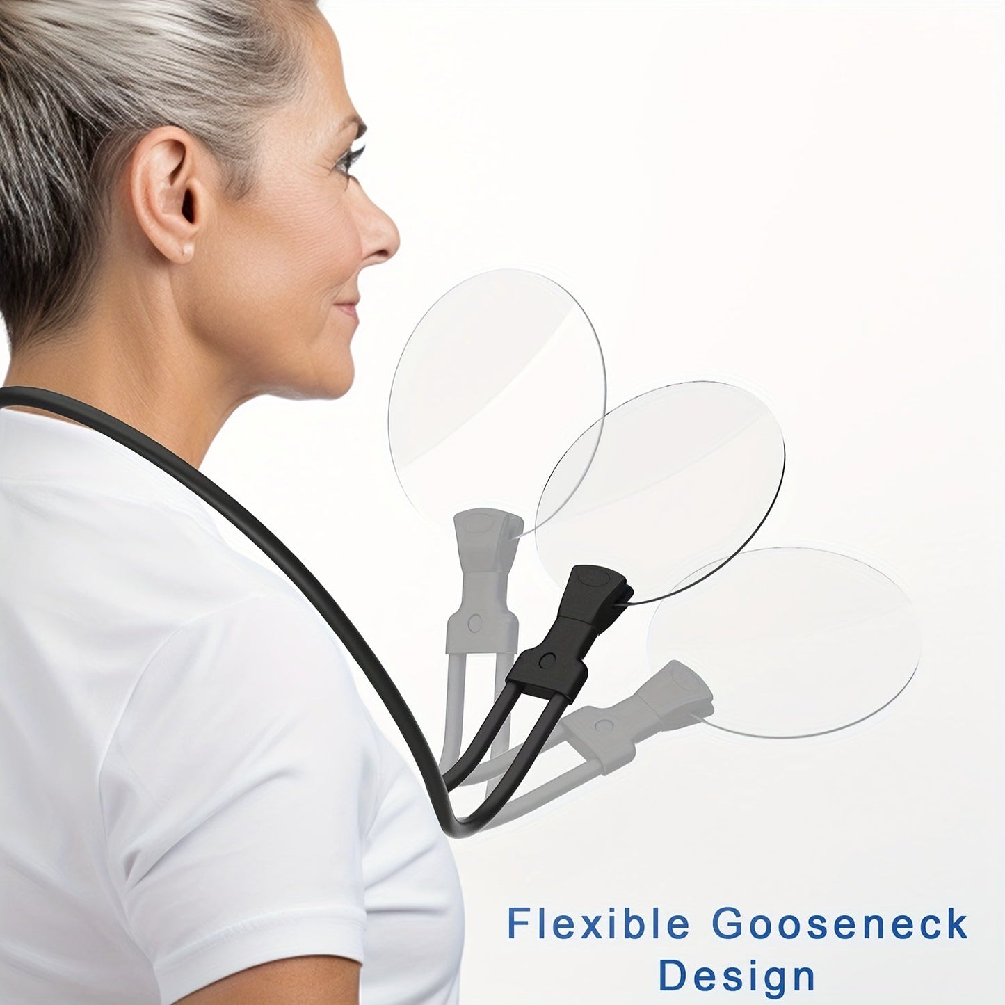 Hands-Free 5X Magnifying Glass with Adjustable Neck Strap