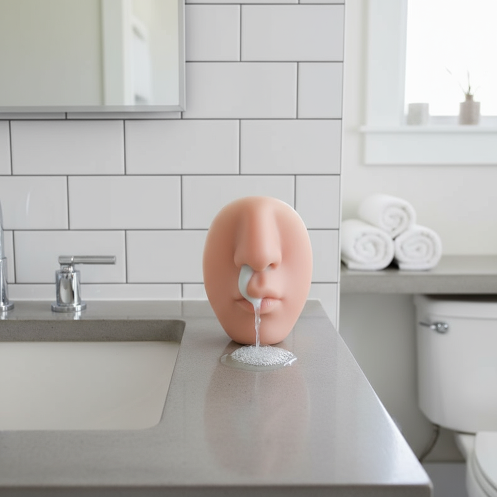 Realistic Nose Wall-Mount Soap Dispenser Silicone Prank Gadget