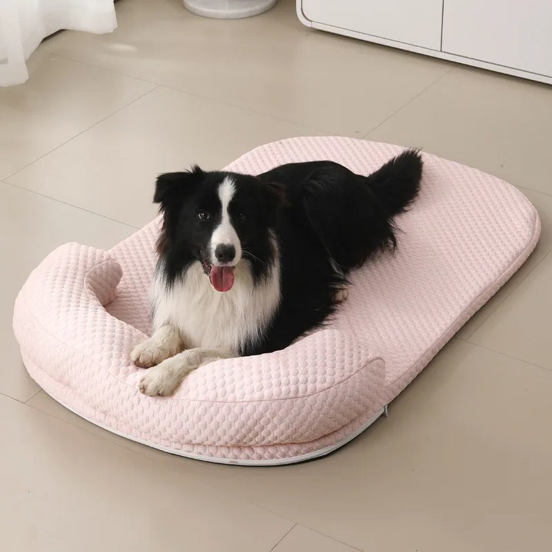 Cooling Silk Mattress for Pets - Breathable Foam Bed