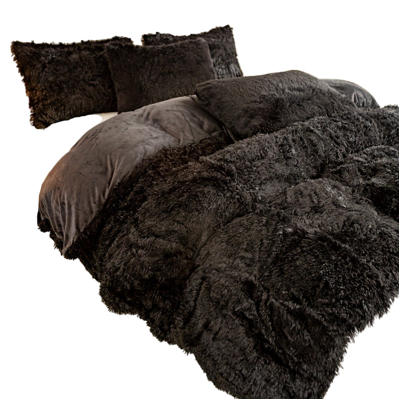 Ultra-Soft Plush Duvet Cover Set with Zipper and Pillowcases