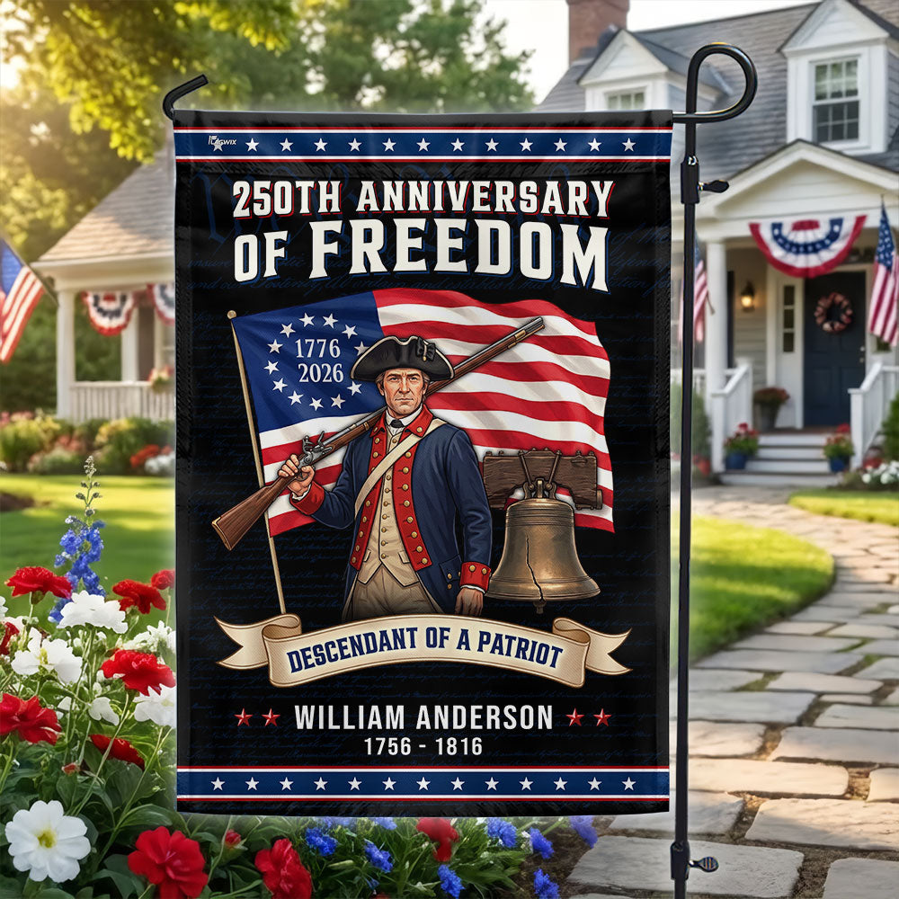 Custom Printed 250-Year Patriot Flag for Indoor Outdoor Use