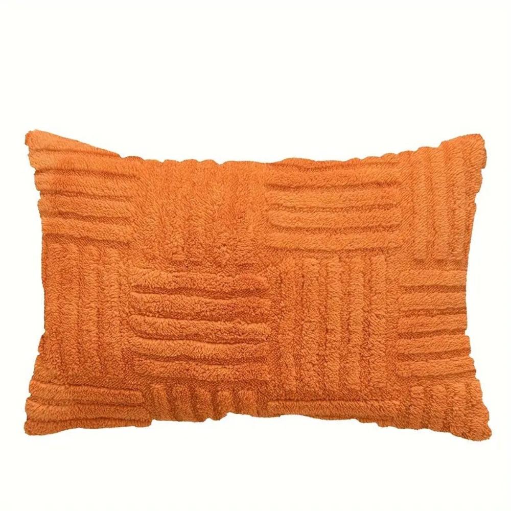 Plush Faux Fur Striped Cushion Cover