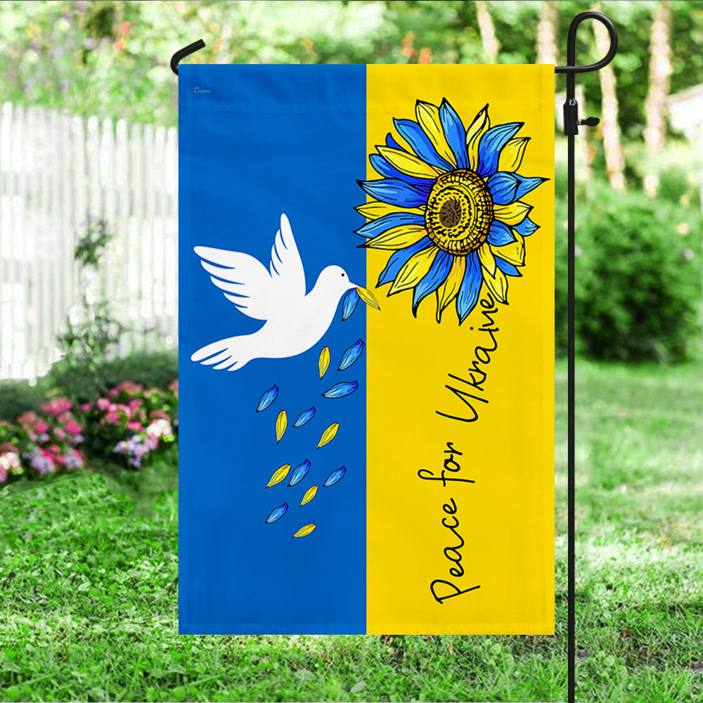 Double-Sided Peace For Ukraine Canvas Flag