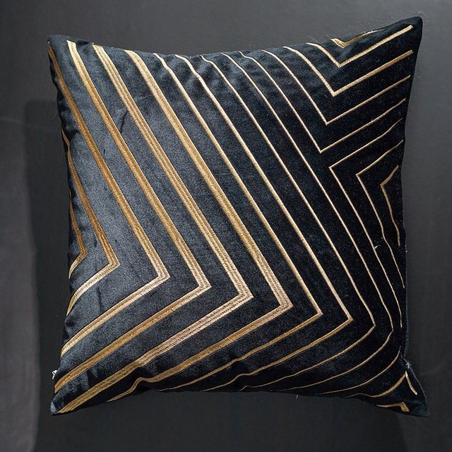 Luxurious Velvet Geometric Pillowcases - Elegant Home Decor