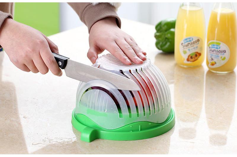 60-Second Salad Cutter Chopper – Mess-Free Salad Preparation Tool
