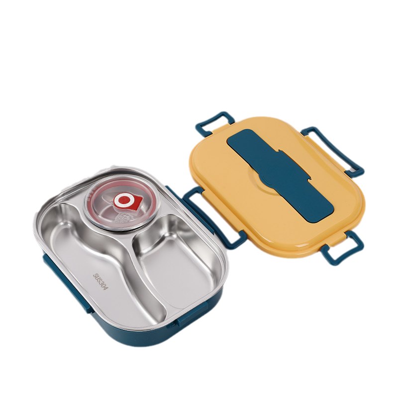 Stainless Steel Insulated Bento Lunch Box with Soup Bowl and Compartments