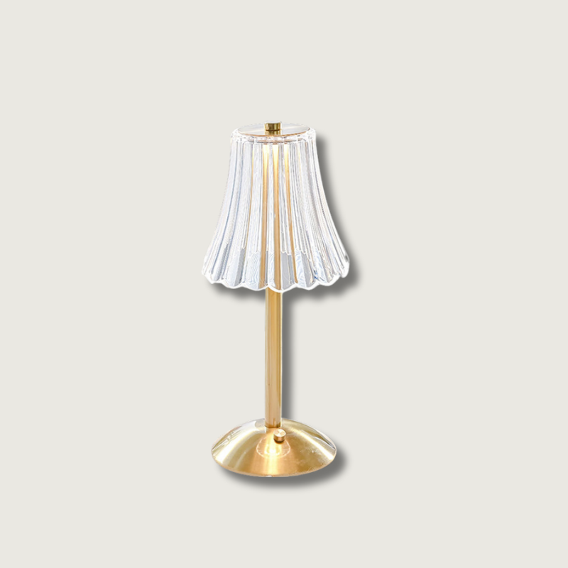 Elegant Gold Portable Table Lamp with LED Light