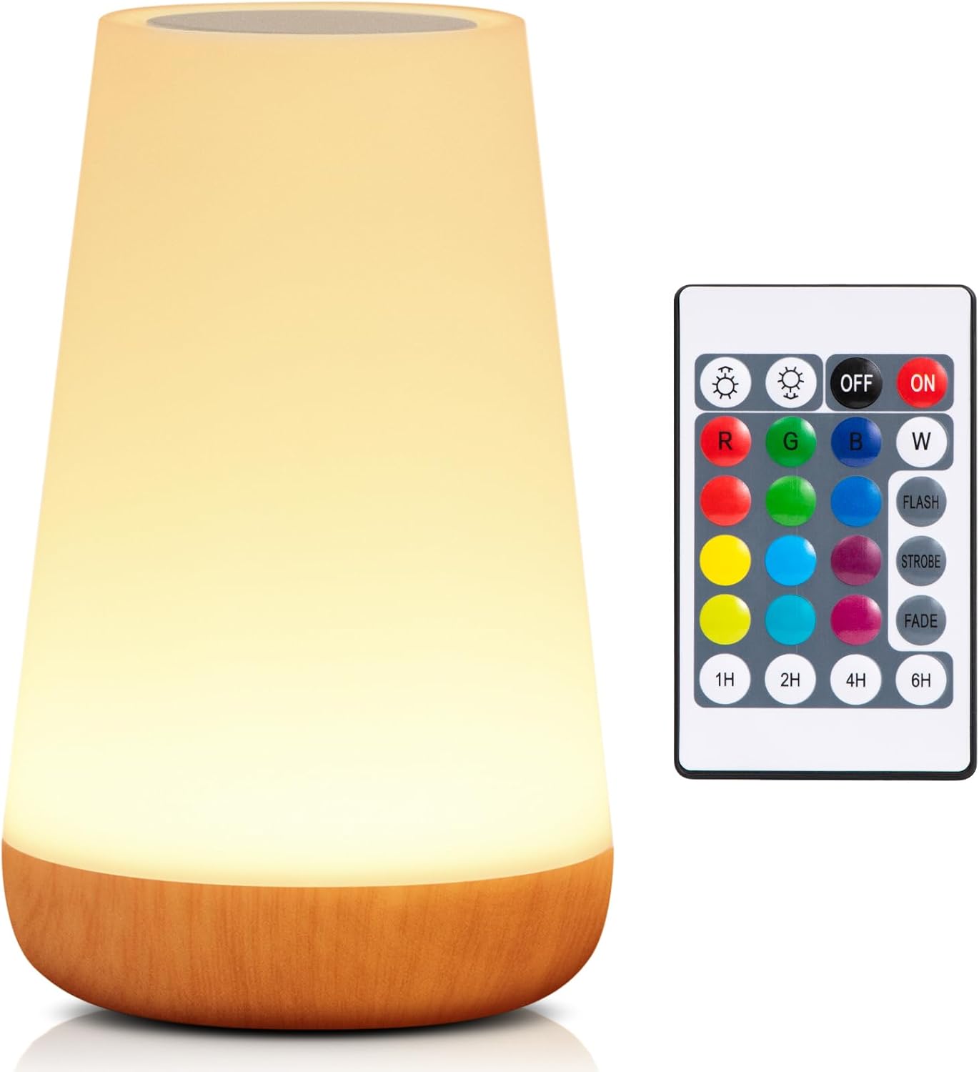 LED Touch Bedside Lamp with 13 RGB Colors and Remote Control