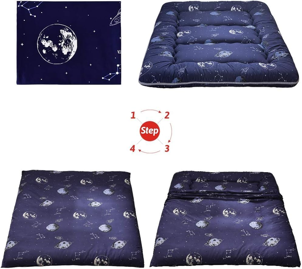 Foldable Japanese Futon Mattress with Memory Foam Support
