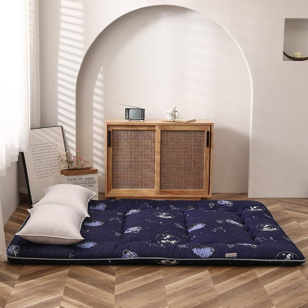 Foldable Japanese Futon Mattress with Memory Foam Support