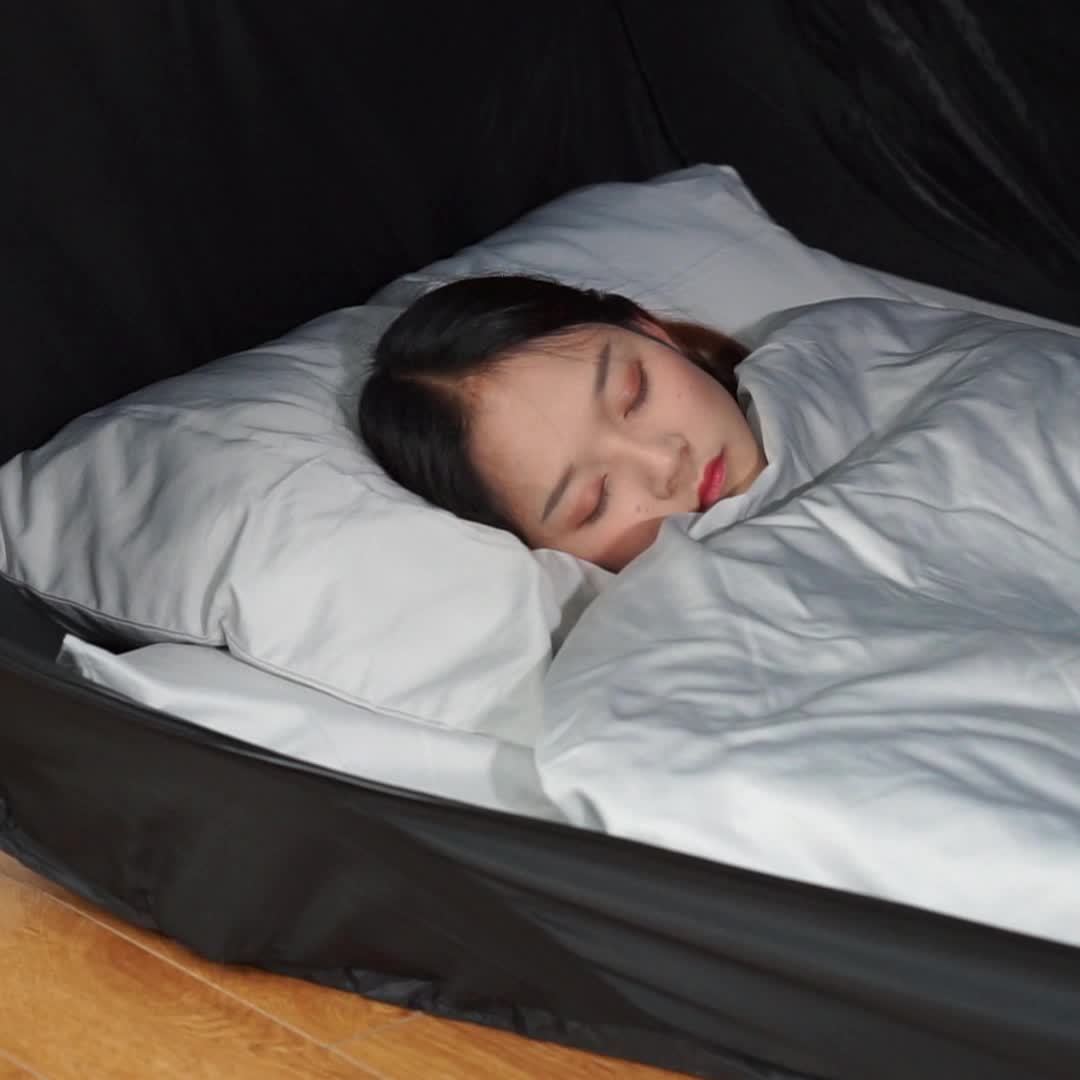 Foldable Tent Bed with Zipper Closure and Mesh Ventilation