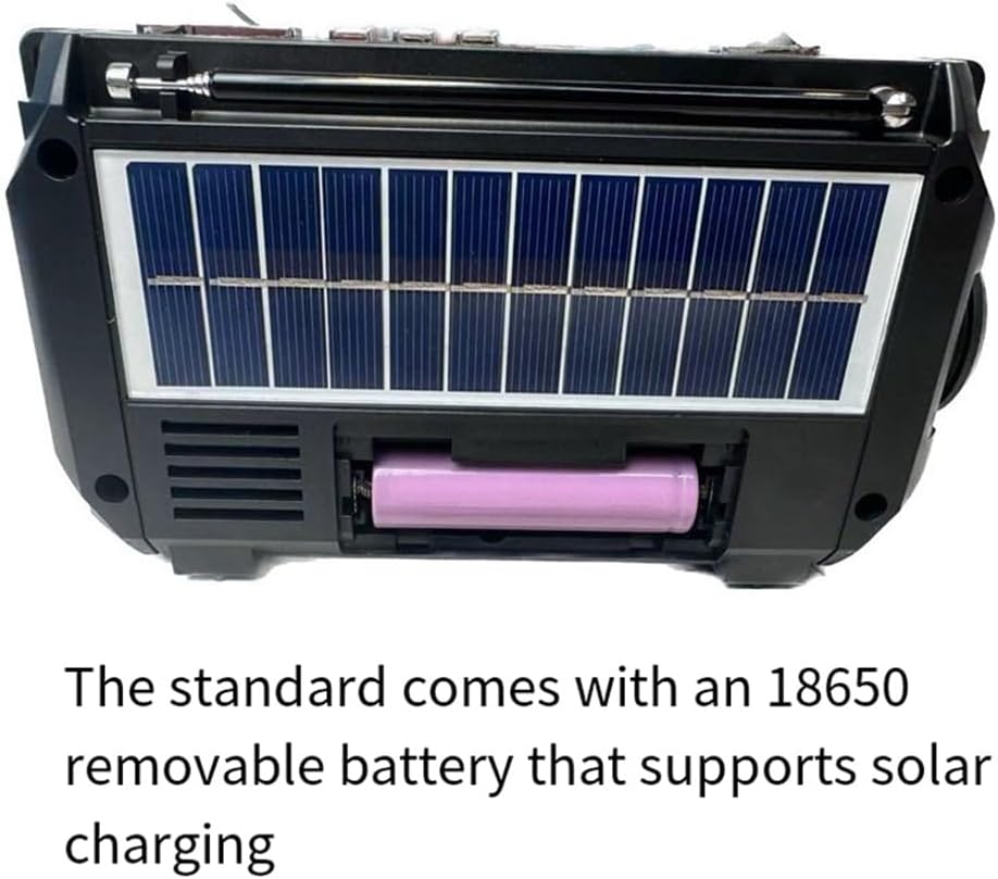 Solar-Powered Emergency Radio with Dynamo and Flashlight