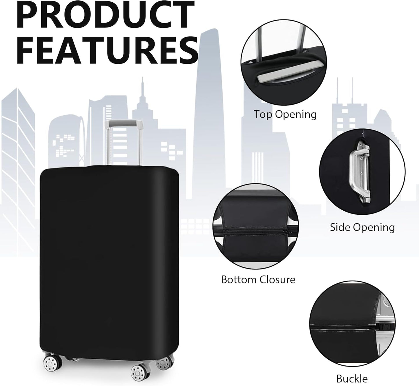 Stretchable Luggage Cover Set with Anti-Tear and Dustproof Protection