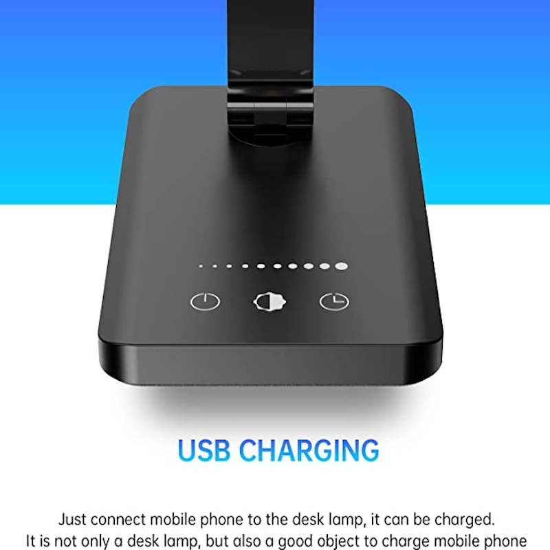 Dimmable LED Desk Lamp with USB Charging and Touch Control