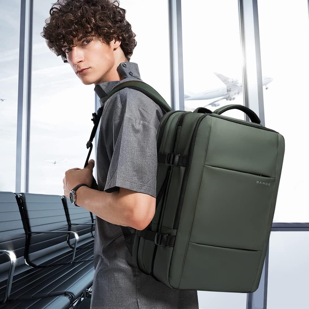 Expandable Waterproof Travel Backpack 26-45L with Laptop Sleeve and Duffle Carry