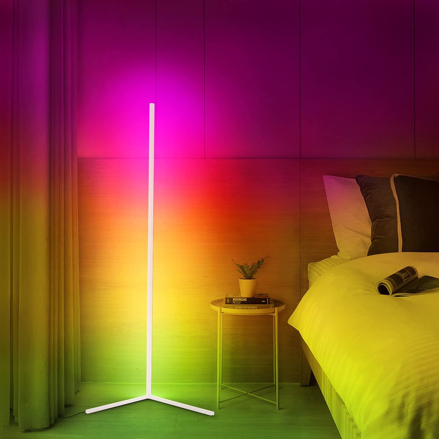 Modern Corner LED Floor Lamp with Energy-Efficient Soft Lighting