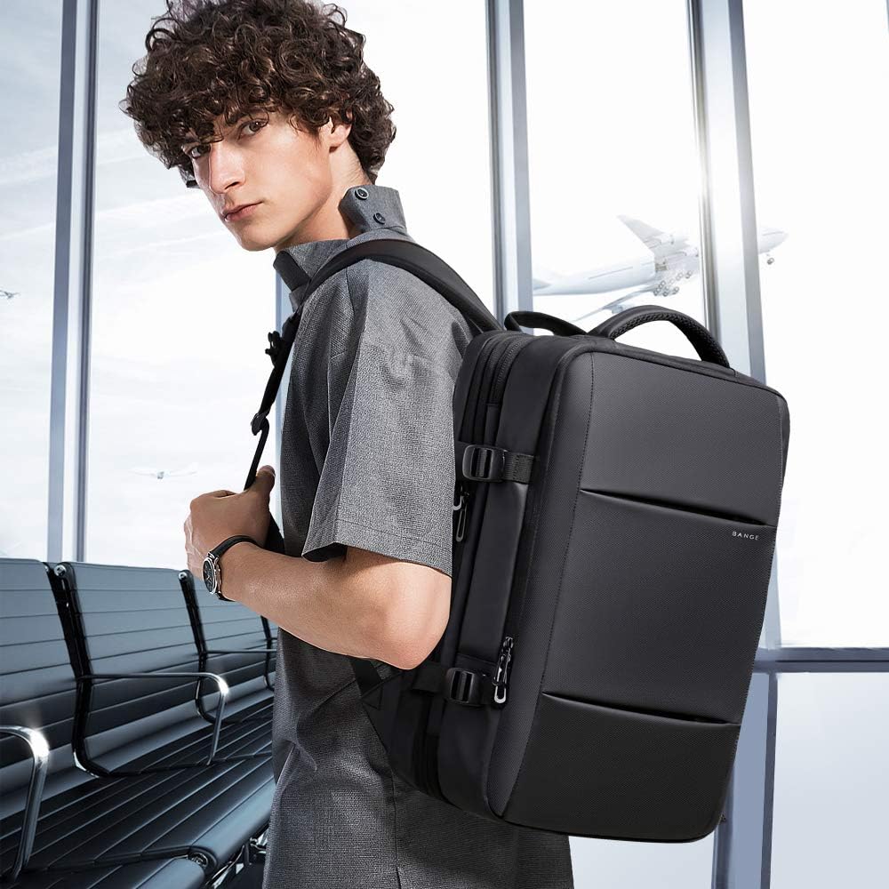 Expandable Waterproof Travel Backpack 26-45L with Laptop Sleeve and Duffle Carry
