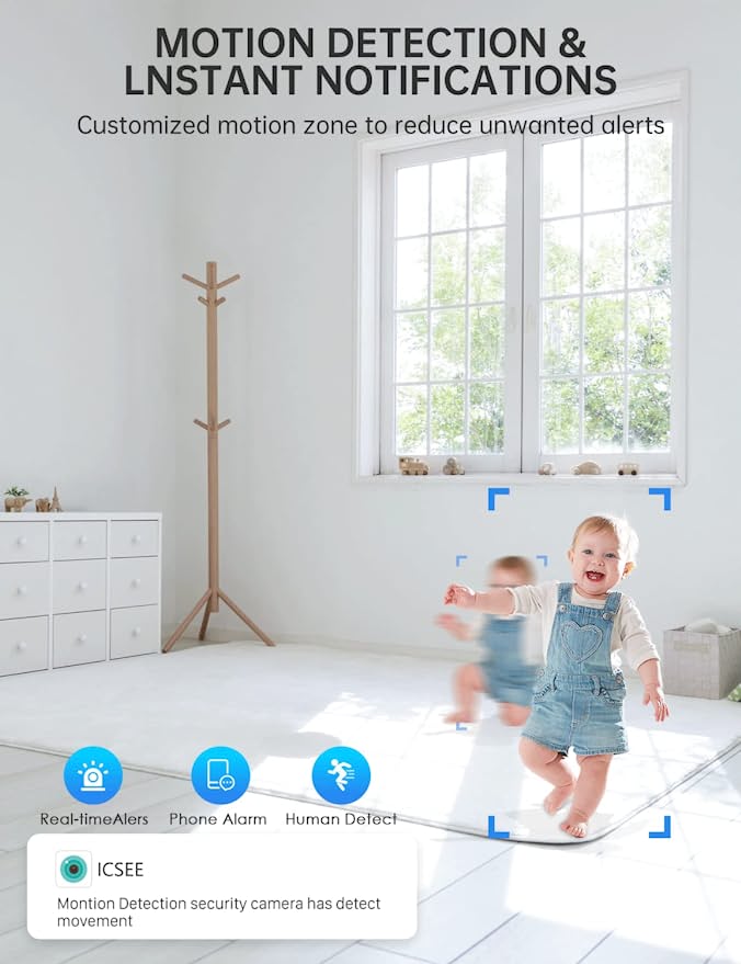 Light Bulb Security Camera with 360° Motion Tracking and Night Vision