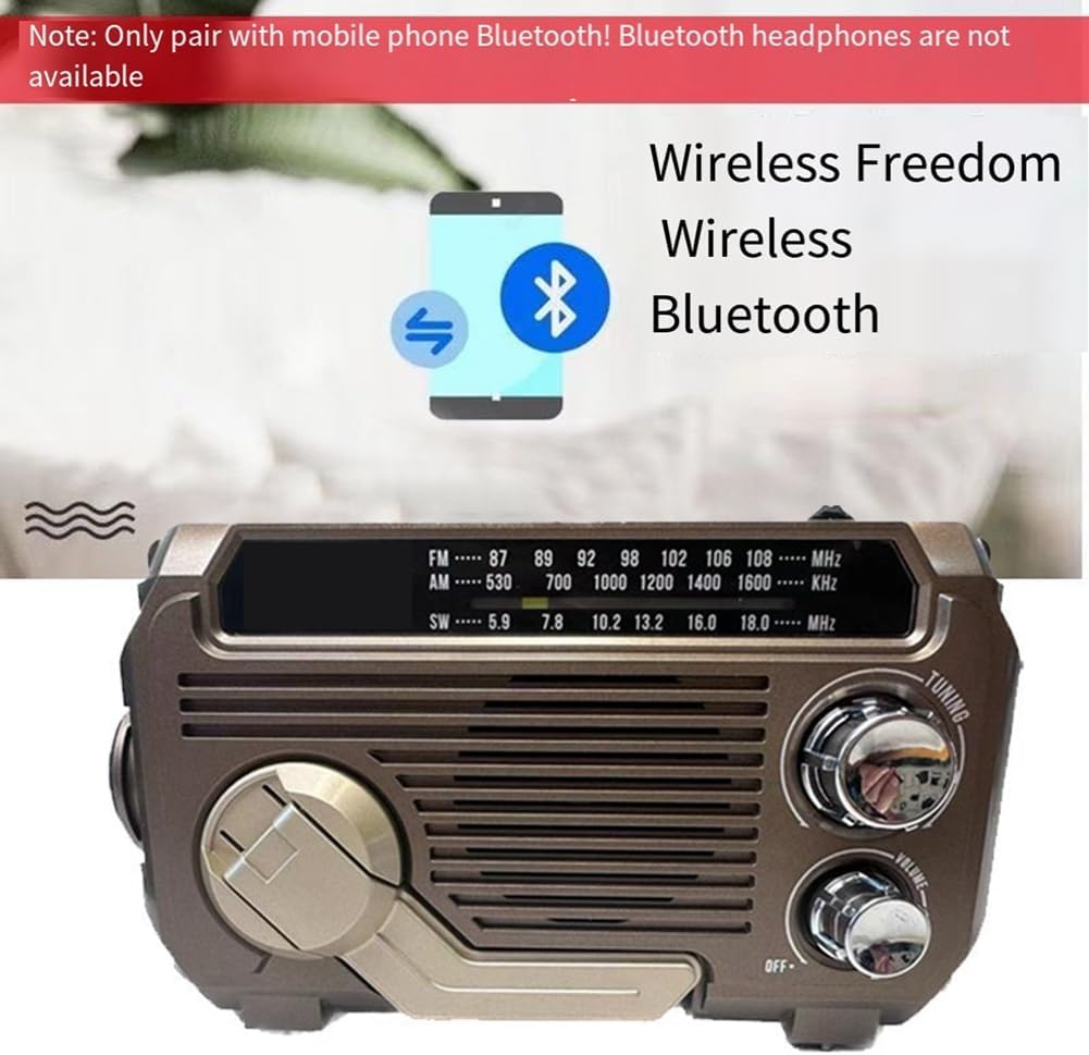 Solar-Powered Emergency Radio with Dynamo and Flashlight