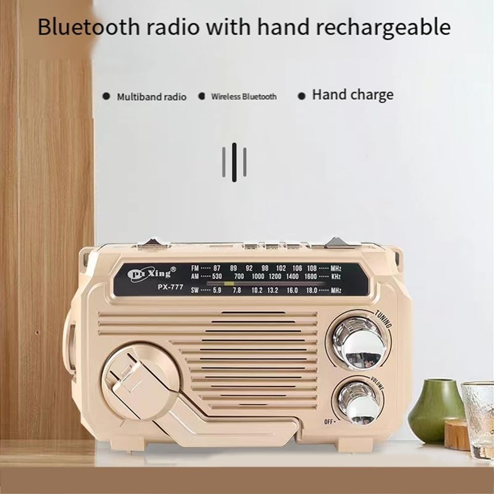 Solar-Powered Emergency Radio with Dynamo and Flashlight