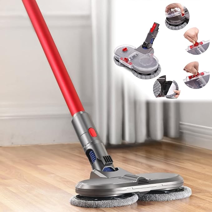 Slim Electric Mop Head for Hardwood, Tile, and Laminate Floors