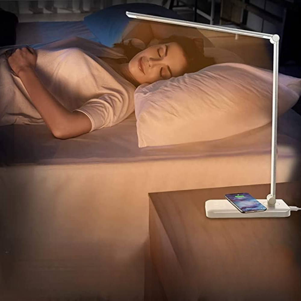 LED Desk Lamp with USB Charging, 5 Brightness Levels and Touch Control