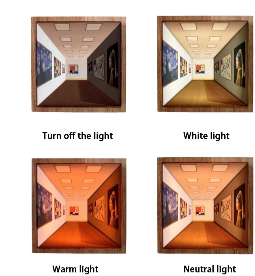 3D Visual Effect LED Night Light with Adjustable Color Settings