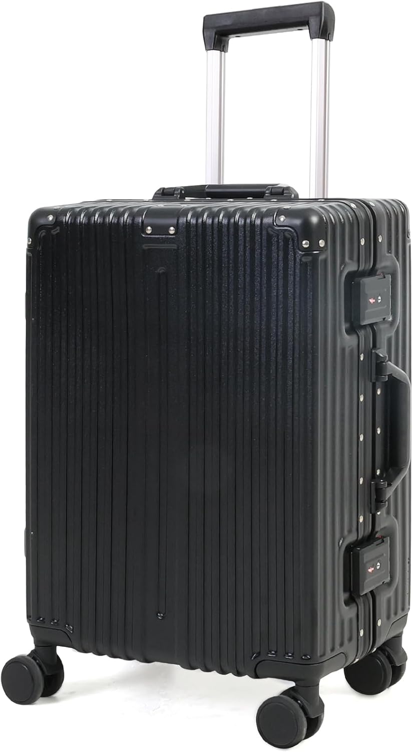 Aluminium Carry-On Luggage with TSA Lock and Silent Wheels