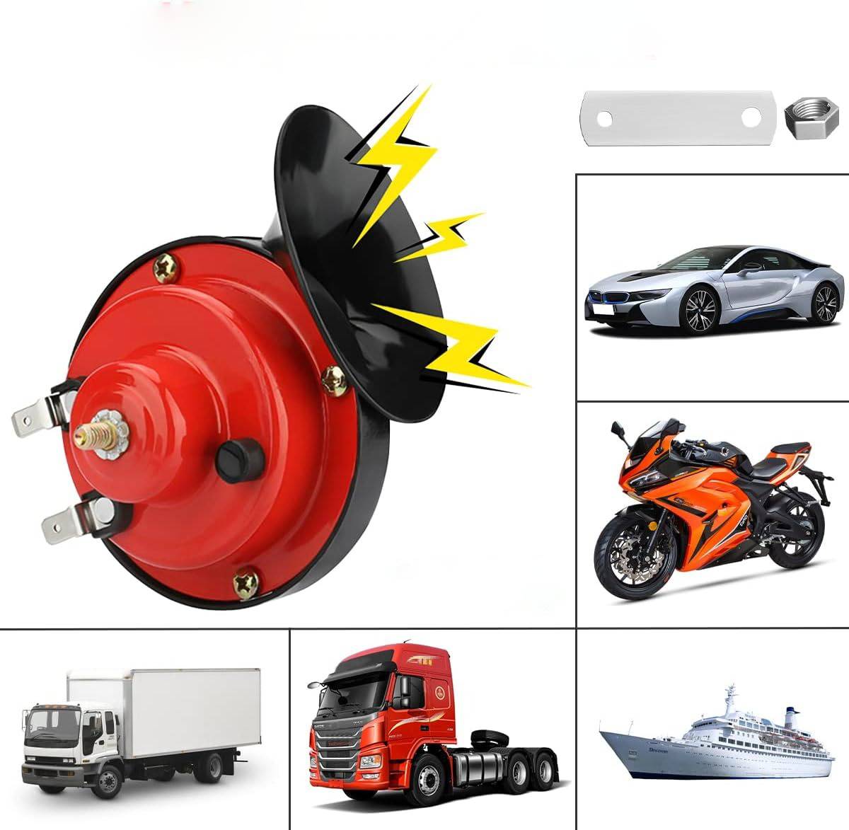 300DB Dual-Tone Waterproof Train Horn for 12V Vehicles