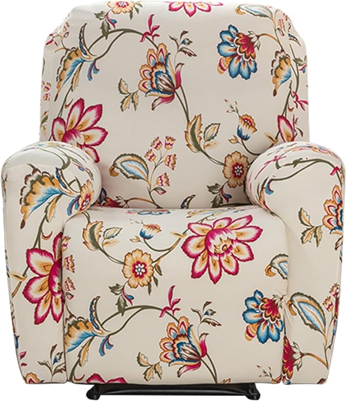 Recliner Sofa Cover with Side Pockets and Elastic Fit