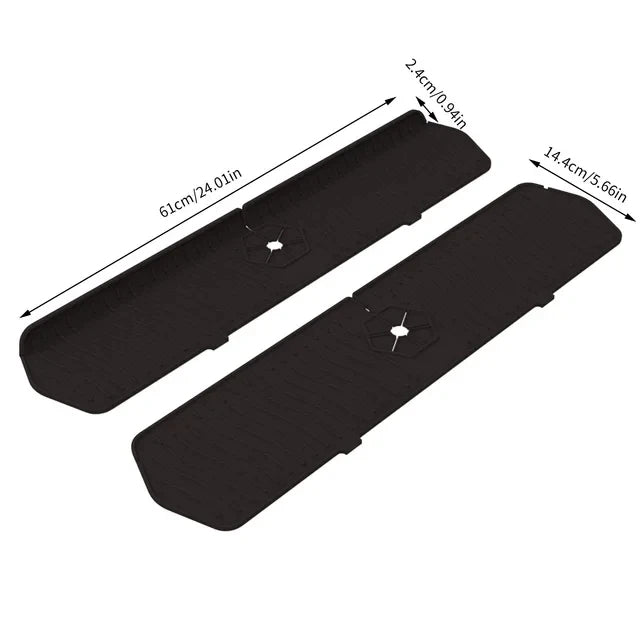Silicone Kitchen Sink Splash Guard with Drainage Channels