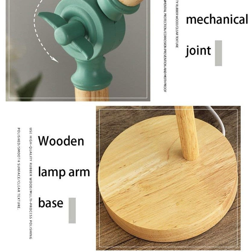 Adjustable Wooden Table Lamp in Nordic Style